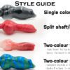 Available silicone colouration styles